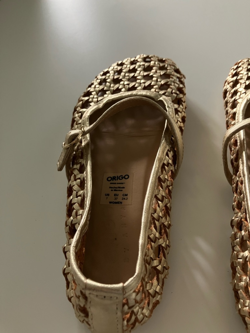 The Women's Woven Ballerina Mary Jane by Anya Origo barefoot shoes - Picture 4 of 11